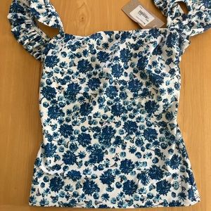 *SOLD* Albion Fit Santorini Tankini top size medium blue floral